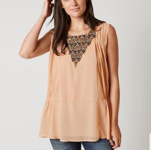 Sheer Embellished Tunic